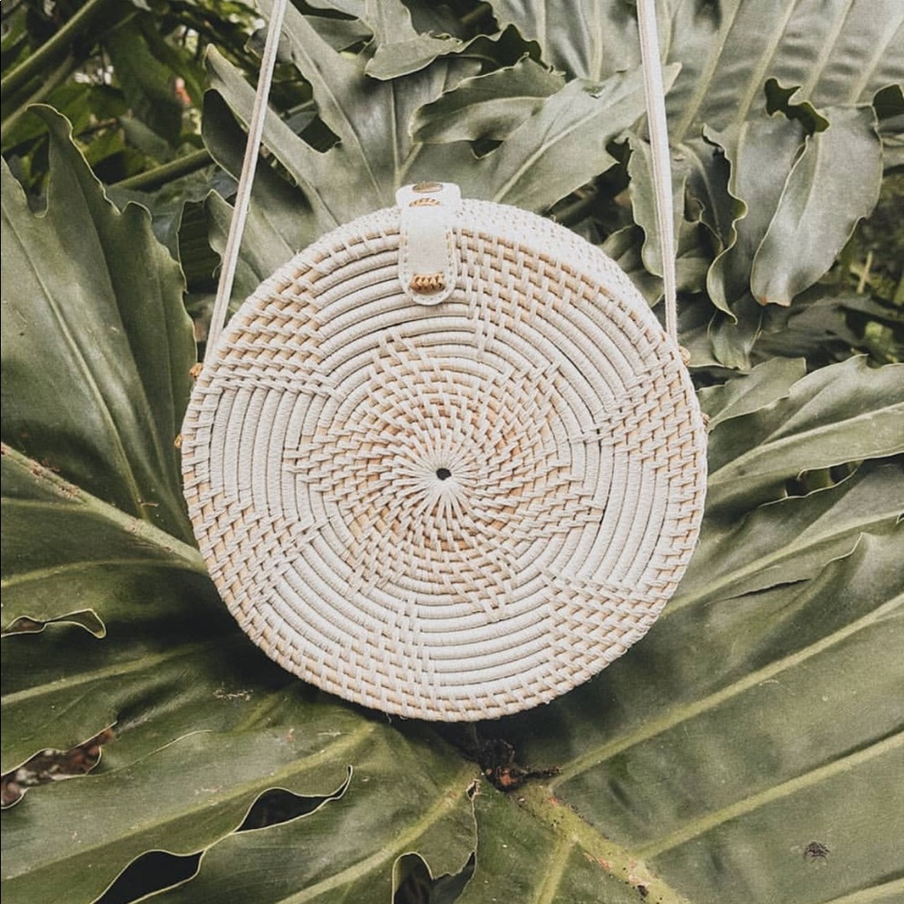 White Rattan Bag